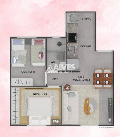 Apartamento à venda com 2 quartos, 45m² - Foto 24