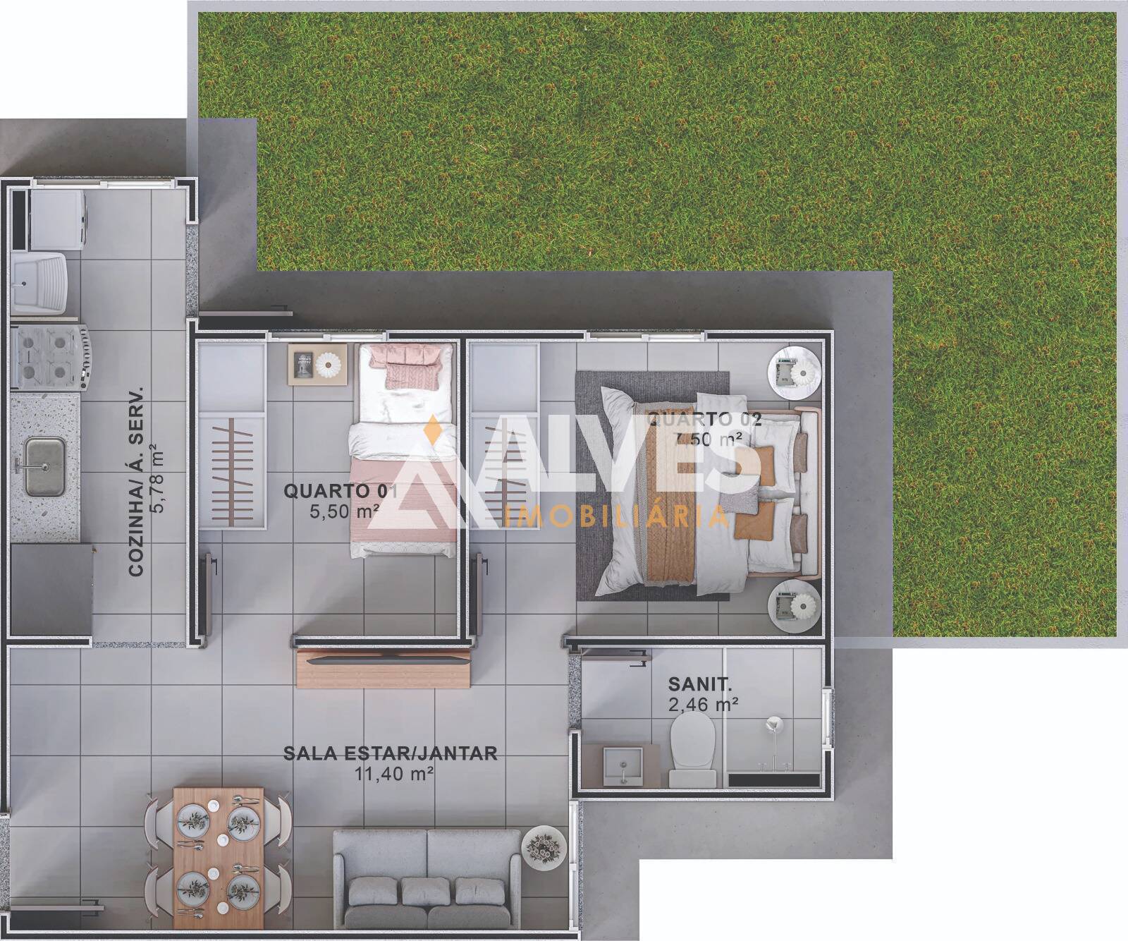 Apartamento, 2 quartos, 43 m² - Foto 28